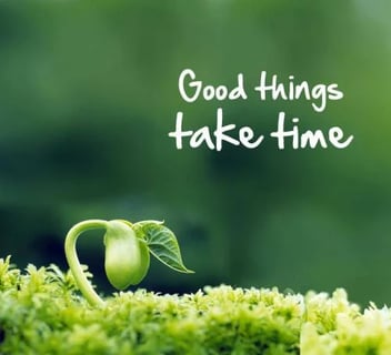 good things take time
