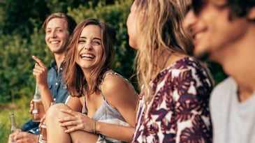 a group of happy friends
