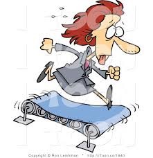 running on a treadmill