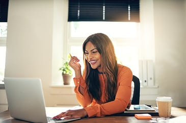 smiling businesswoman