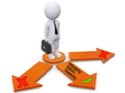 choosing among three directions