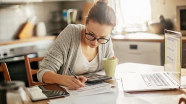 woman doing bookkeeping