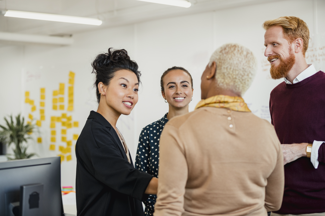 group of professionals networking