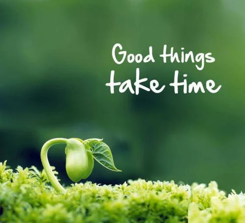 good things take time